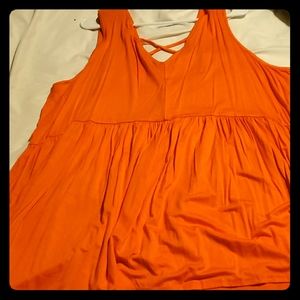 Orange flowing tank top
